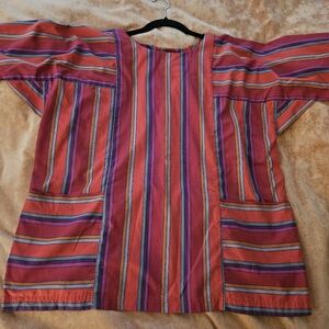 Vintage Page Boy Colorful Striped Top